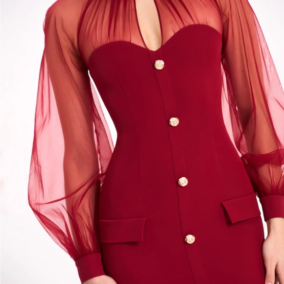 Mini Red Dress - Picture 2 of 6